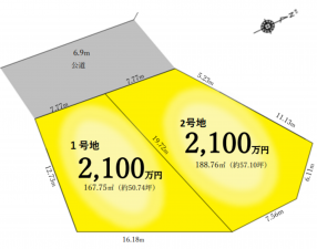 大津市瀬田、土地の間取り画像です