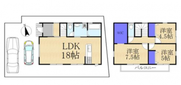 大津市大江、土地の間取り画像です