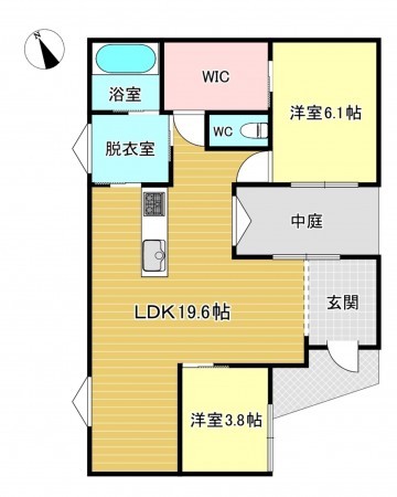 草津市上笠、新築一戸建ての間取り画像です