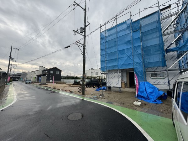 草津市西渋川、新築一戸建ての外観画像です