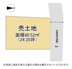 大津市富士見台、土地の間取り画像です