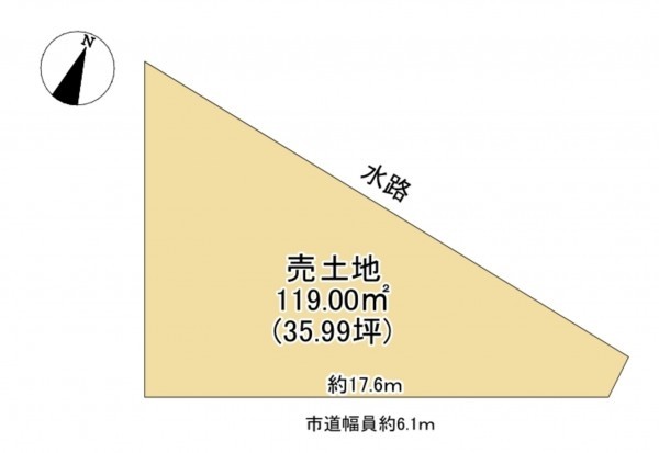 草津市矢橋町、土地の間取り画像です