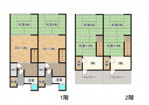 大津市坂本、中古一戸建ての間取り画像です