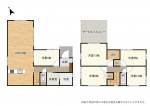 草津市西草津、新築一戸建ての間取り画像です