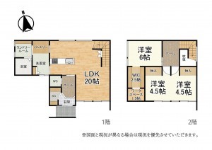 大津市本堅田、新築一戸建ての間取り画像です