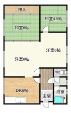 大津市苗鹿、中古一戸建ての間取り画像です