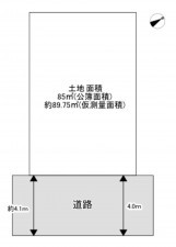大津市竜が丘、土地の間取り画像です