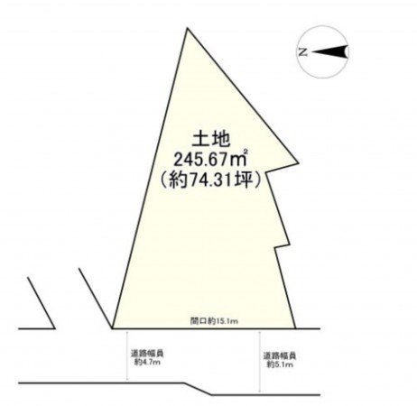 大津市大江、土地の間取り画像です