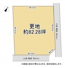 大津市鶴の里、土地の間取り画像です