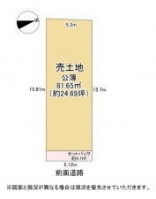 大津市本堅田、土地の間取り画像です