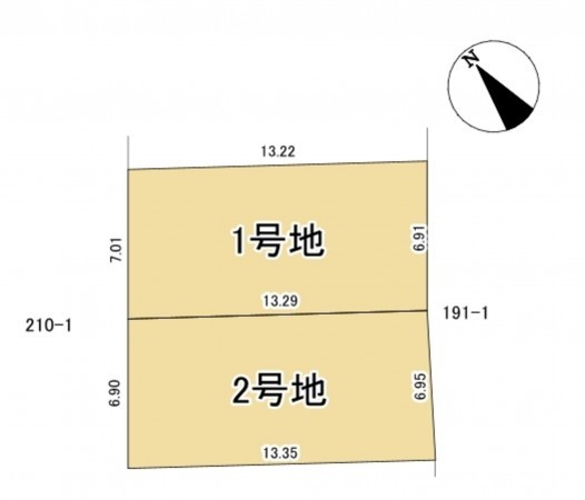 大津市あかね町、土地の間取り画像です