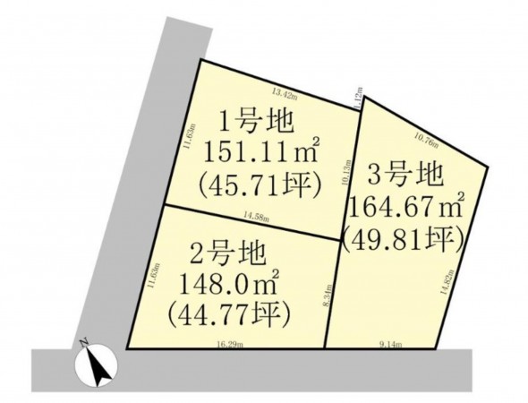 大津市大萱、土地の間取り画像です