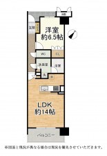 大津市茶が崎、収益物件/マンションの間取り画像です