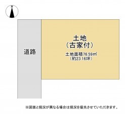大津市昭和町、土地の間取り画像です