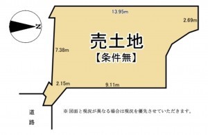 大津市湖城が丘、土地の間取り画像です