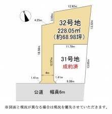 大津市堅田、土地の間取り画像です