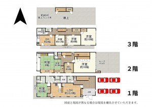 大津市膳所、中古一戸建ての間取り画像です