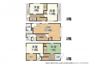 大津市馬場、中古一戸建ての間取り画像です