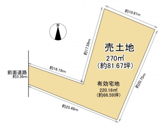 大津市二本松、土地の間取り画像です