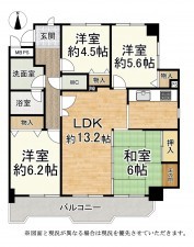 大津市におの浜、マンションの間取り画像です