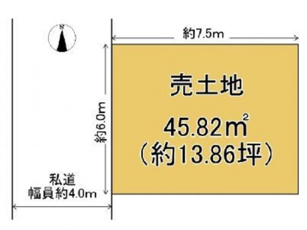 大津市錦織、土地の間取り画像です