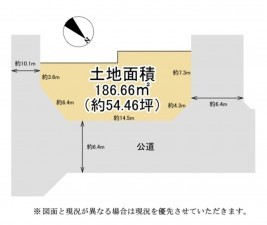大津市一里山、土地の間取り画像です