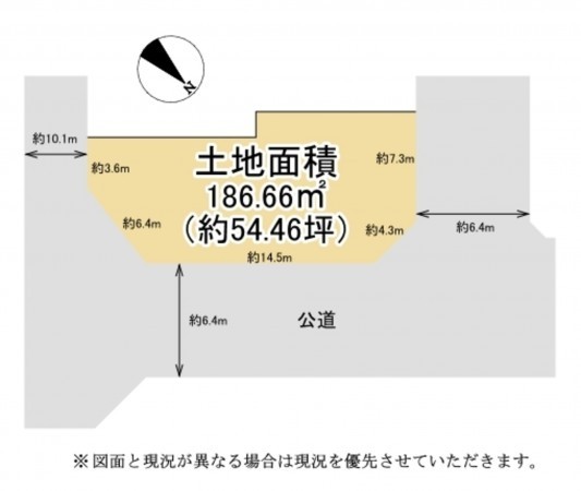 大津市一里山、土地の間取り画像です