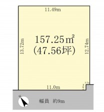 大津市大江、土地の間取り画像です