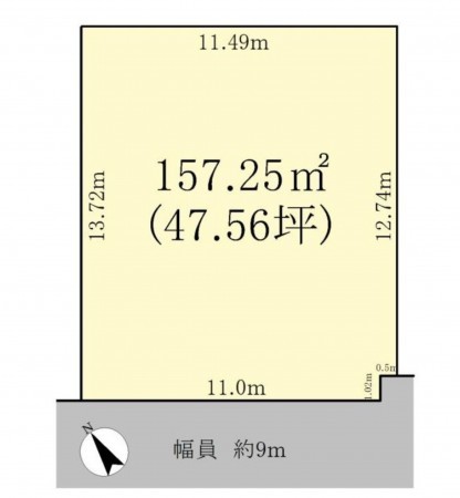 大津市大江、土地の間取り画像です