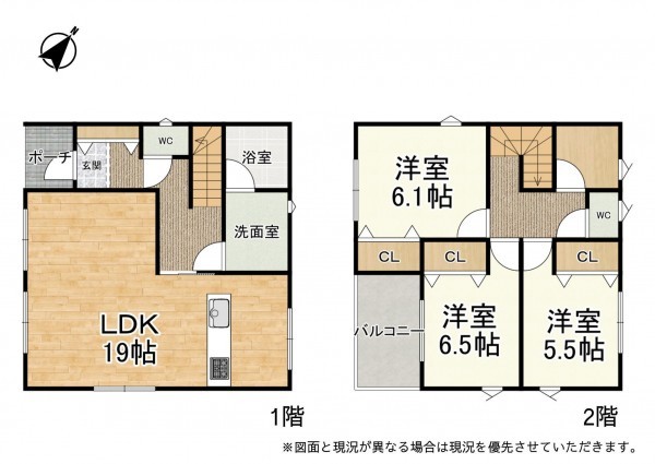 大津市雄琴、新築一戸建ての間取り画像です