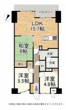 草津市野路、マンションの間取り画像です