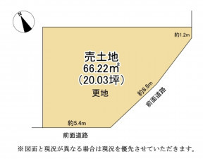 草津市野村、土地の間取り画像です