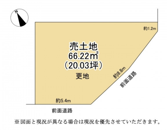 草津市野村、土地の間取り画像です