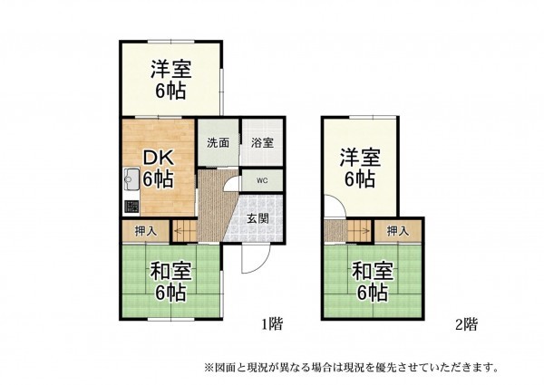 大津市穴太、中古一戸建ての間取り画像です
