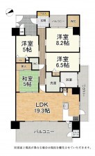大津市瀬田、マンションの間取り画像です