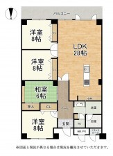 大津市螢谷、マンションの間取り画像です