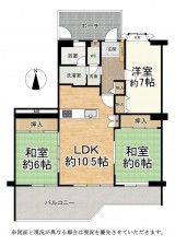 大津市仰木の里、マンションの間取り画像です