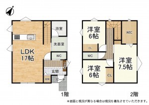 大津市坂本、新築一戸建ての間取り画像です