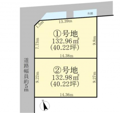 草津市追分、土地の間取り画像です