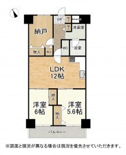 大津市湖城が丘、マンションの間取り画像です