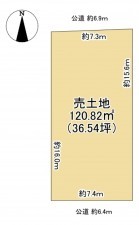 大津市田辺町、土地の間取り画像です