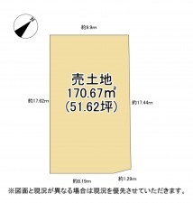 草津市川原、土地の間取り画像です