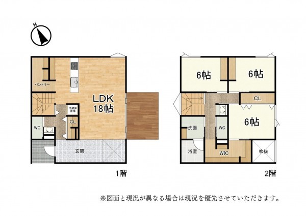 草津市青地町、新築一戸建ての間取り画像です