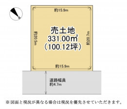 草津市追分南、土地の間取り画像です