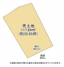 大津市竜が丘、土地の間取り画像です