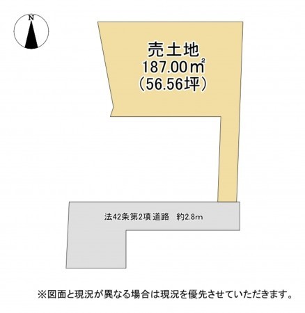 大津市南志賀、土地の間取り画像です