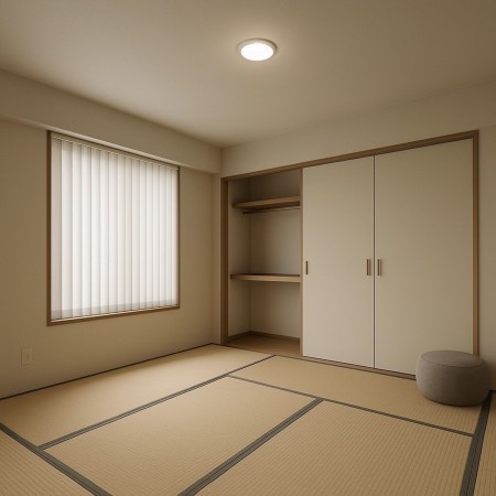 大津市茶が崎、マンションの居間画像です