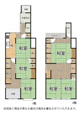 大津市松本、中古一戸建ての間取り画像です