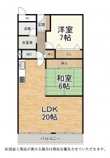 草津市西大路町、マンションの間取り画像です