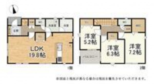 大津市坂本、新築一戸建ての間取り画像です